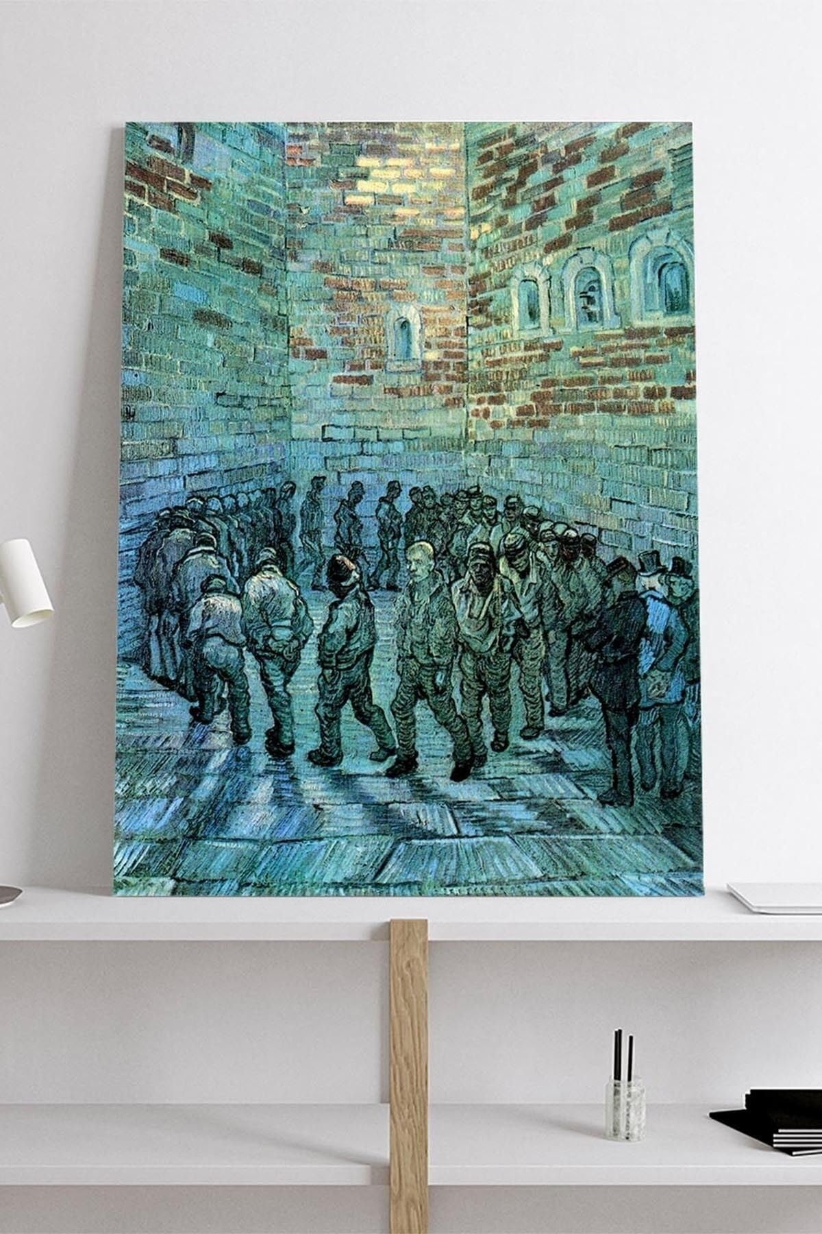 Postermanya (pster19087) Tutuklular Çemberi - Van Gogh Sanatsal Kanvas Tablo 21 x 30