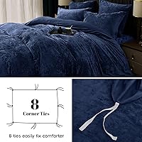 Vista 98 de PHF - Juego de funda de edredón de terciopelo auténtico tamaño individual, juego de funda de edredón ultra suave y transpirable de 2 piezas