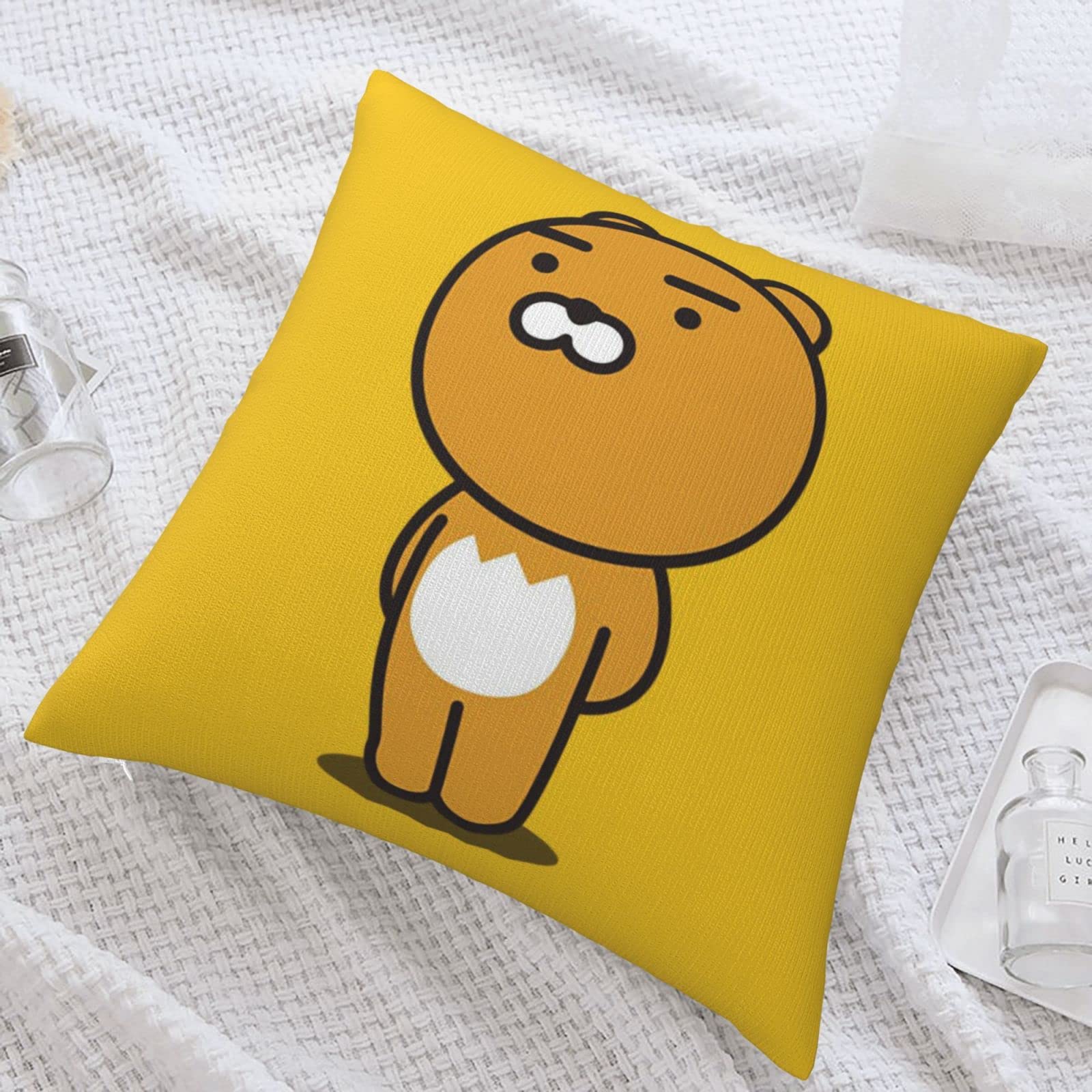 Amazon.co.jp: カカオフレンズ ライアン 枕カバー 45x45cm 正方形の