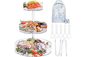3 Tier Seafood Elite Serving Tray Delight