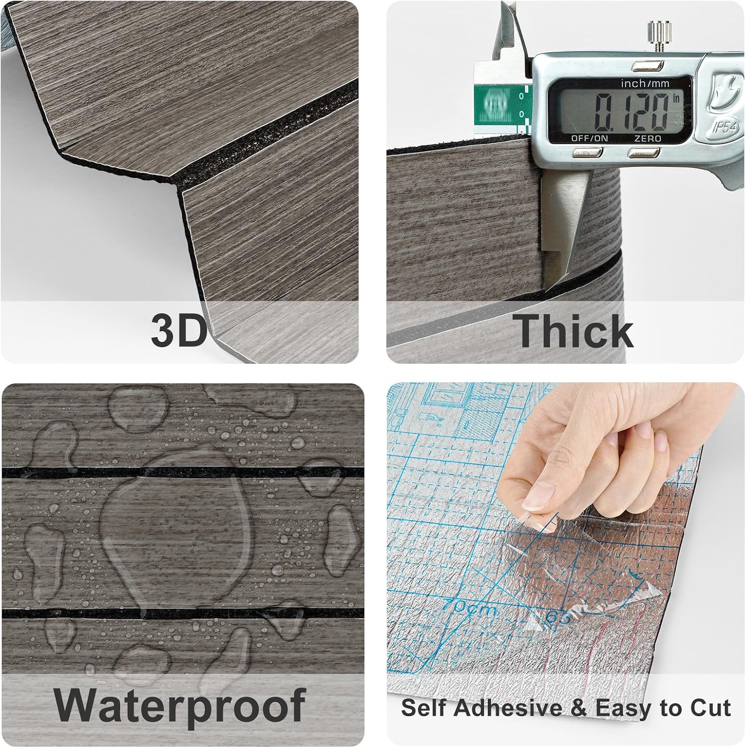 Acoustic Wood Wall Panels Dark Brown Wood Panels for Wall Soundproof Peel and Stick Wooden Slats Wallpaper 3D Shiplap Vintage Foam Vinyl Roll for Bedroom TV Background Living Room Ceilings