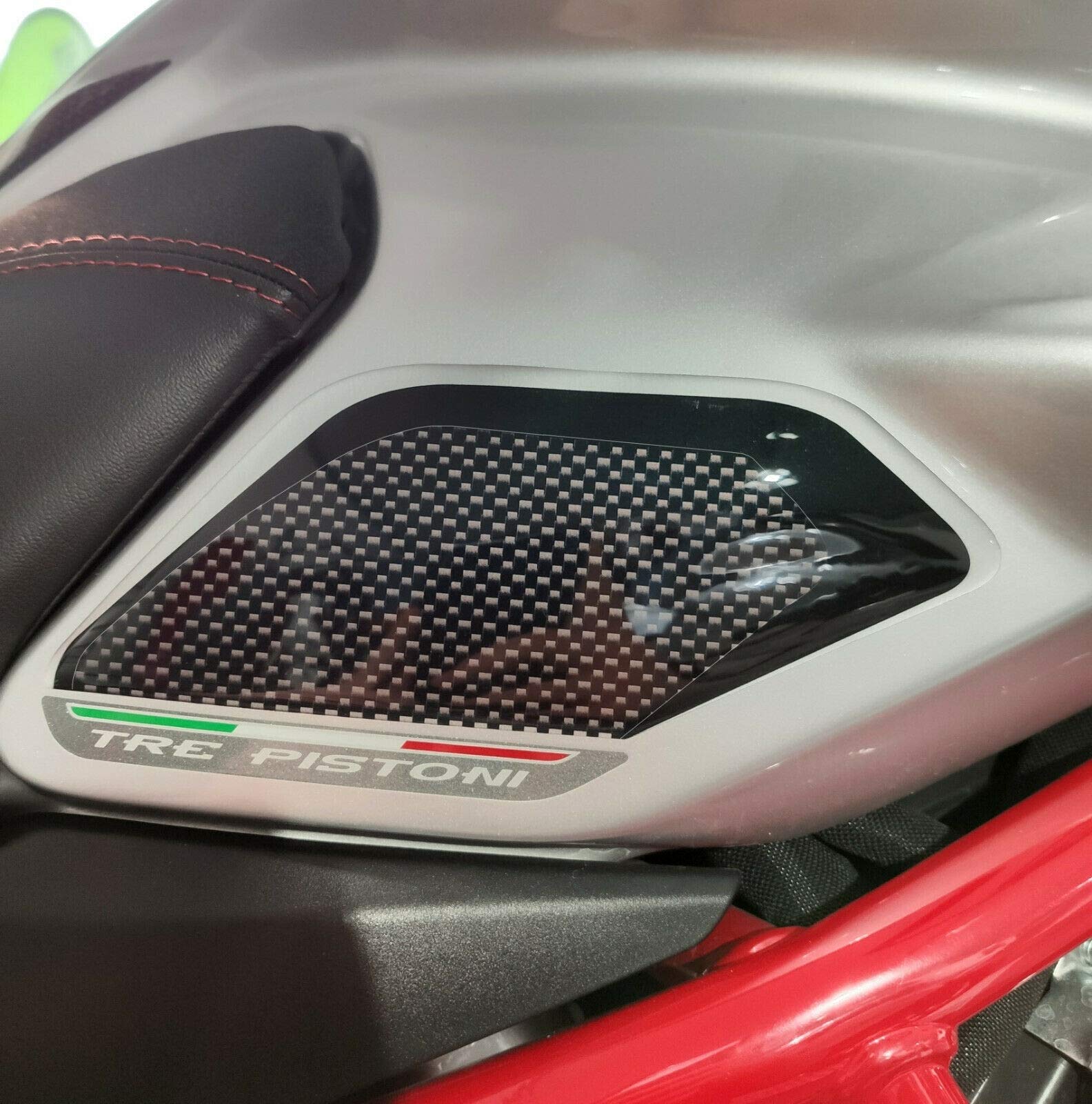 Protège Réservoir Moto 3D Résine Gel – Autocollant Transparent Compatible MV Agusta F3, Anti-Rayures & Imperméable