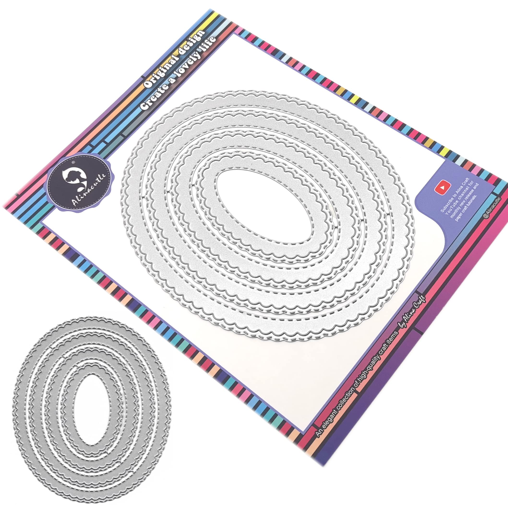 Buy Alinacutle Nesting Frame Die Cut, Card Background Metal Cutting Die