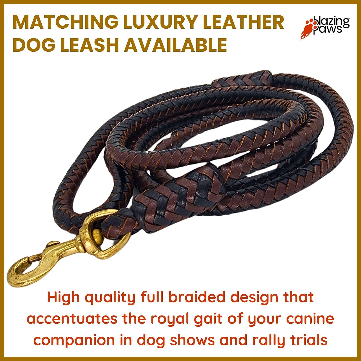 Blazing Paws Armington Wide 2 inch Luxury Thick Leather Western Dog Collar for Large Dogs, Soft Suede Padded Dog Collar with Shield Conchos and Square Studs (XL: 20-23", Black/Brown)
