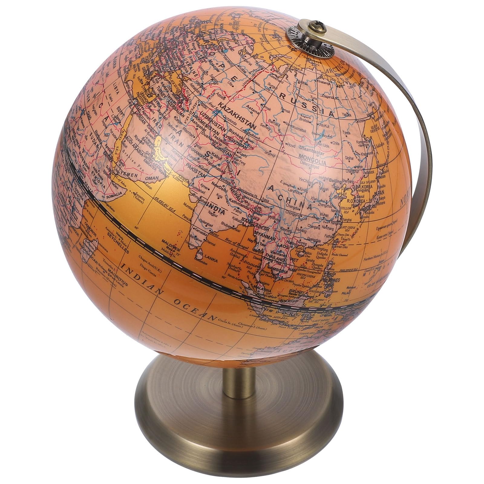 Globo Terráqueo Giratorio Decorativo para Hogar y Aula, ABS Aleación