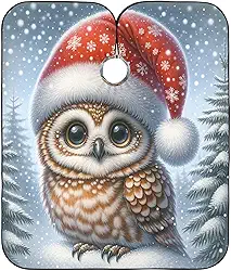 Linda capa de barbeiro de Natal de boneco de neve com gola elástica à prova d'água para salão de cabeleireiro criativo, suprimentos para cabeleireiros