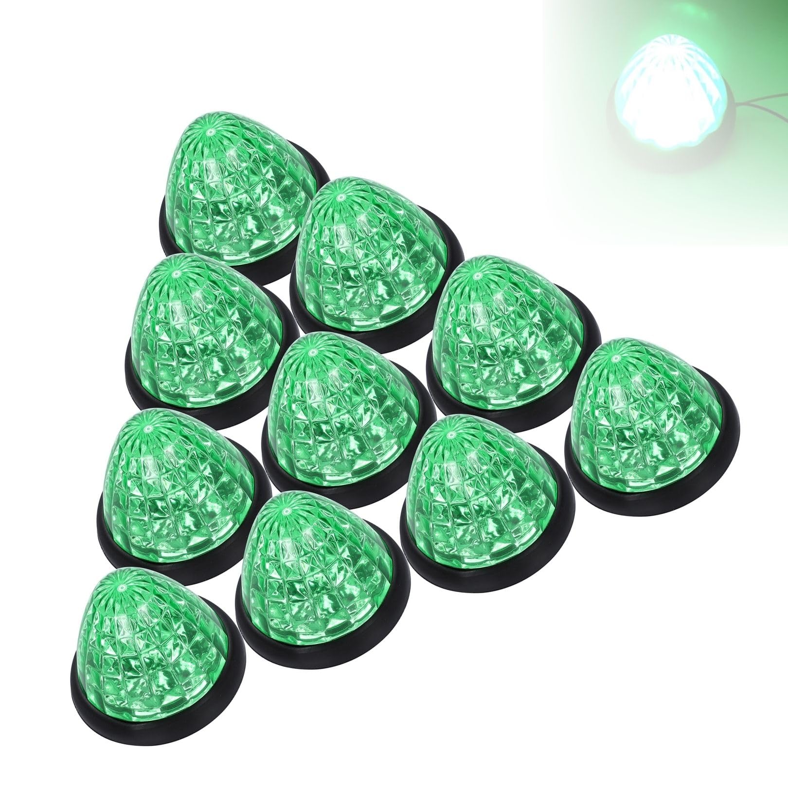菱形マーカーランプ　24V グリーン 新品 Amazon.co.jp: マーカーランプ 緑 24V LED 10個セット トラック サイド