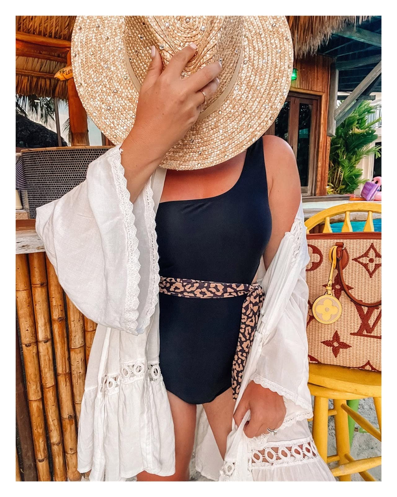 Copricostume Donna Bikini Cover-up Costumi da bagno estivi Camicia di pizzo Abito da spiaggia Costume da bagno da donna Copricostume da spiaggia Abiti bianchi solidi ( Color : PJ-123 , Size : One Size