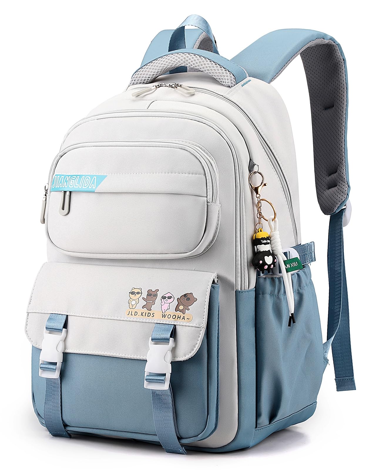 IvyH Mochila Escolar Niña y Niño 10-18 años Mochilas Escolares Adolescentes Primaria Secundaria Instituto Mochila Colegio Niña de Gran Capacidad Mochila de Viaje Casual Impermeable Ligera, Azul