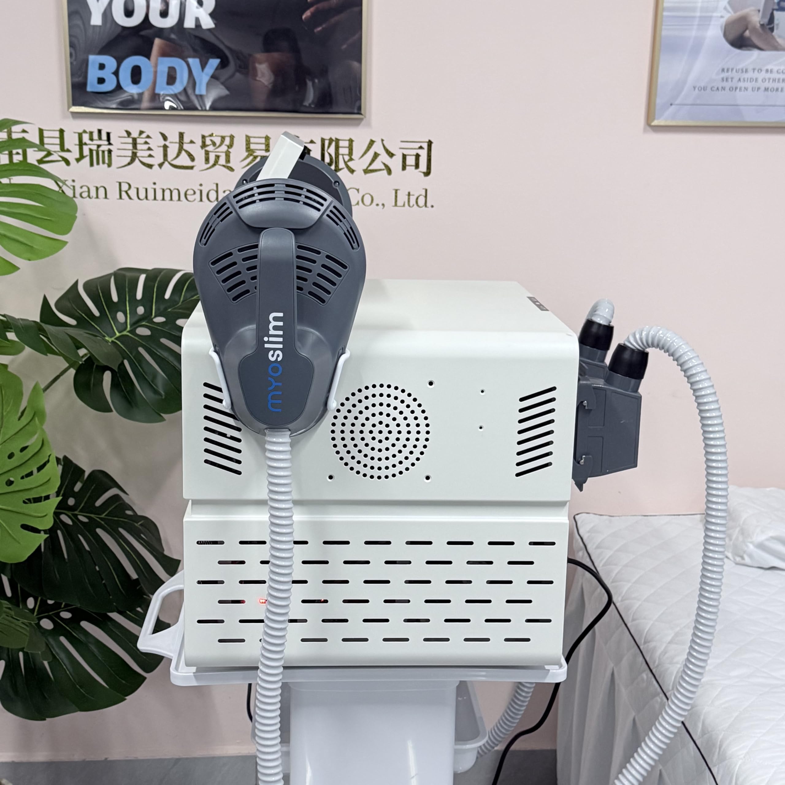 Body Sculpting Machine con RF y EMS, Reducción de Grasa | Tonificación Muscular, Cintura Estilizada, Glúteos Levantados, Piernas Delgadas, Masajeador Corporal (2 Manijas) (A)