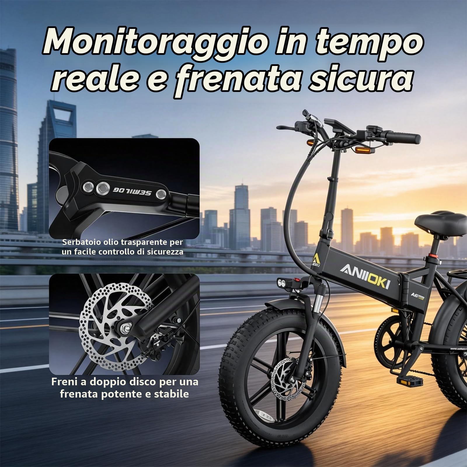 A6 Pro Bici Elettrica Pieghevole, Bicicletta Elettrica da 48V 20Ah Batteria Rimovibile,Velocità Massima 25 km/h, Motore Potente da 250W, Pedalata Assistita per 70-150 km,Gomme 20"×4.0" (Nero)