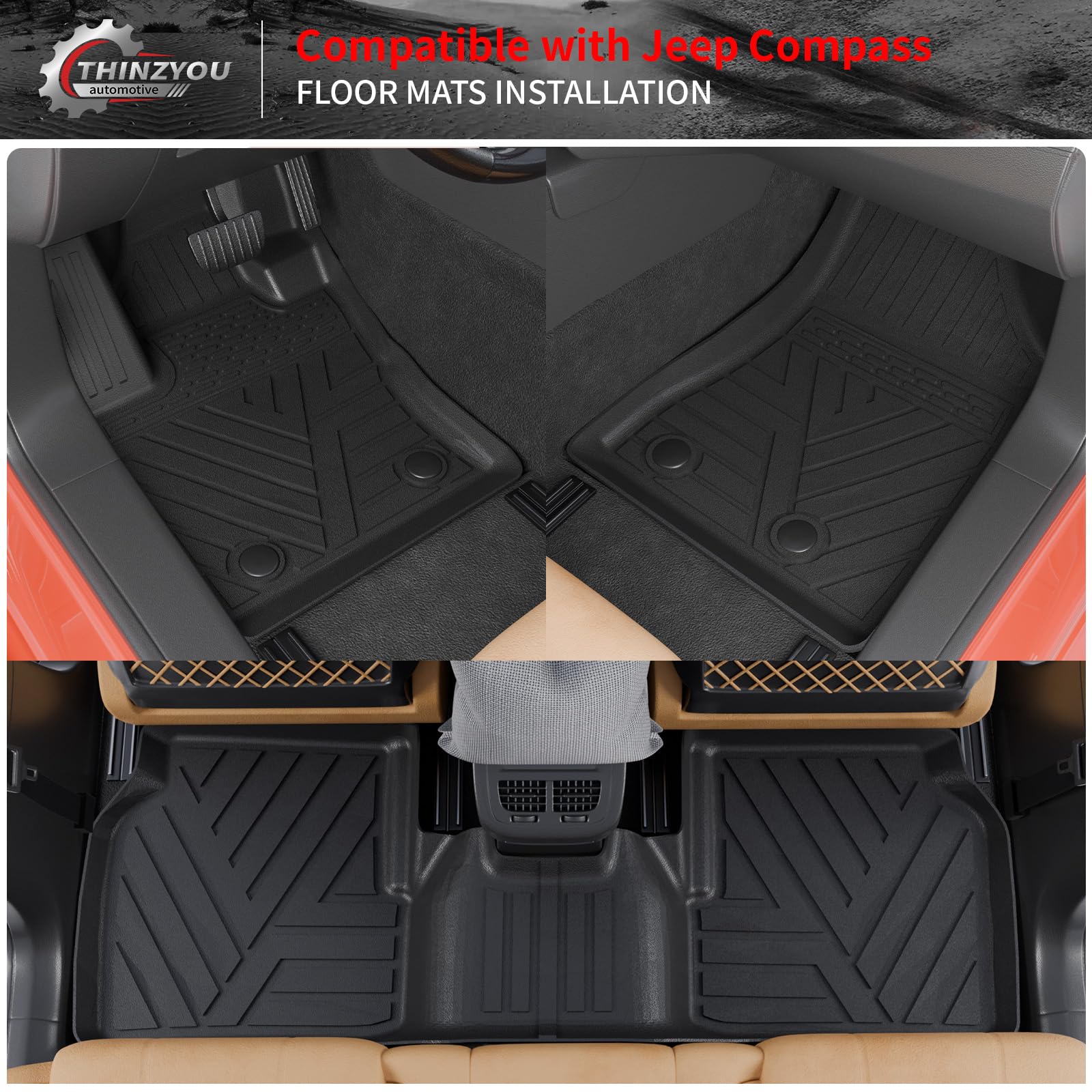 For Jeep Compass Heavy Duty Car Boot Cargo Liner Trunk Protector Dog Pet Mat