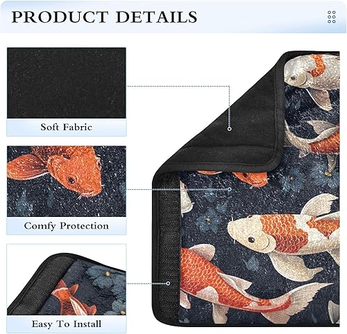 Miniatura 4 de RPLIFE Koi Fishes on Kids Car Seat Belt Shoulder Pad Soft Auto Seat Belt Cover, Seatbelt Cover Washable, Shoulder Seat Belt Protector