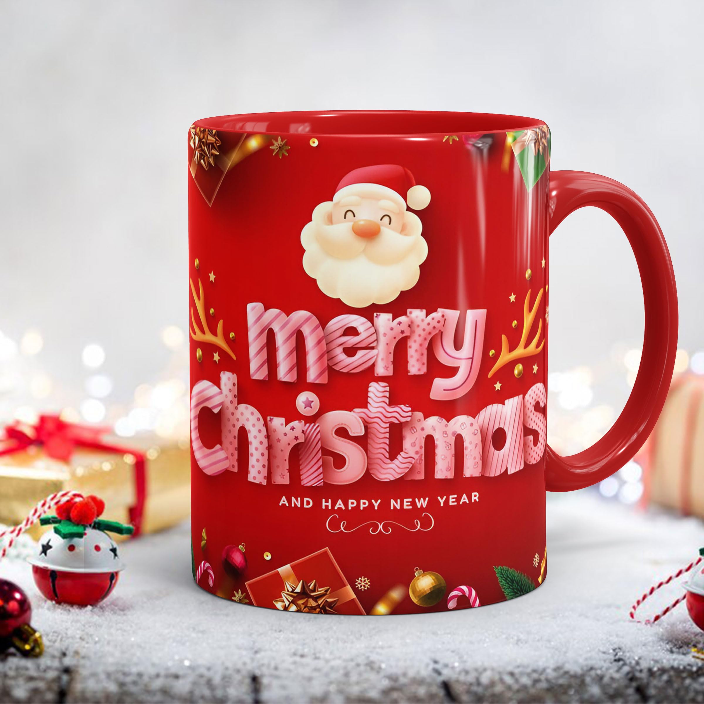Gift Arcadia Merry Christmas Red Printed Coffee Mug | Best Gift for Friend, Family, Co-Worker 330ml (CH-15) (B0CNYT9B3C) Amazon Price History, Amazon Price Tracker