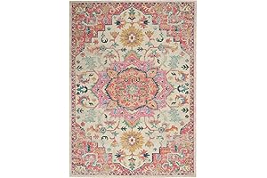 Nourison Passion Ivory/Pink 3'9 x 5'9 Area Rug