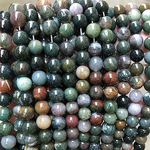 Miniatura 23 de 60 cuentas de ágata negra de 0.236 pulgadas, cuentas de piedras preciosas naturales redondas sueltas para hacer joyas