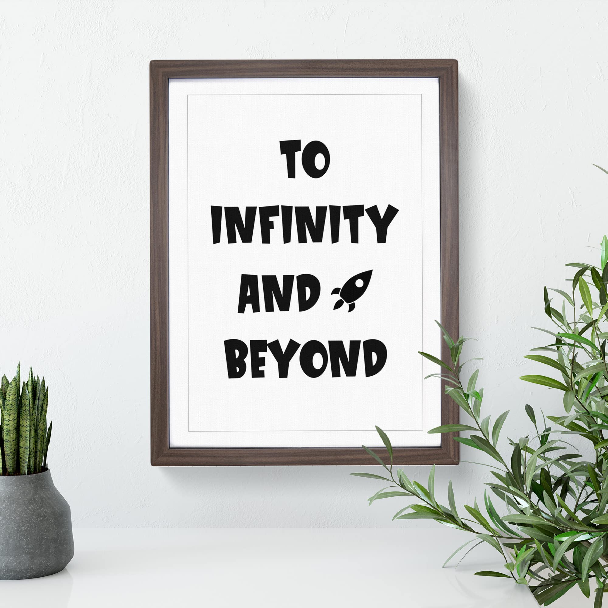 To Infinity And Beyond Typography Quote Framed Wall Art Print - Image 2
