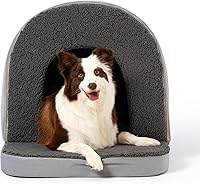 Vista 8 de Cama ortopédica para perros – Casa para perros interior con espuma para huevos – Cama de tienda con forro impermeable y parte inferior