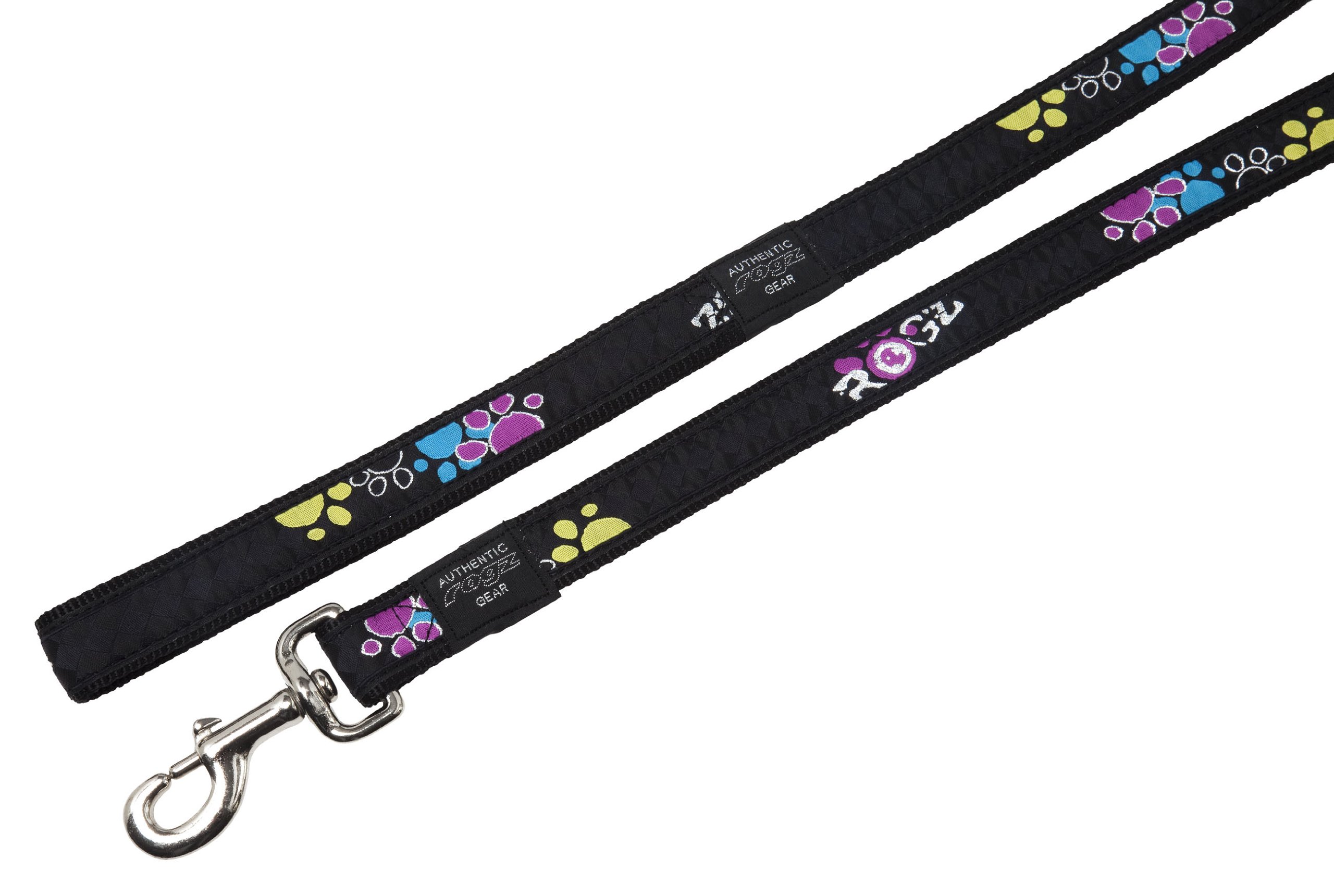 Rogz Armed Response Hundeleine – Blumenmuster, 1,8 M, 25 Mm Breit, Neonfarbene Rückseite