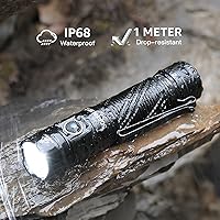 Vista 6 de Pocket Flashlight Rechargeable LED Light - Sofirn SR12 Small Flashlights Powerful, Bright EDC Light, 1300ft Long Throw Magnetic Flashlight High