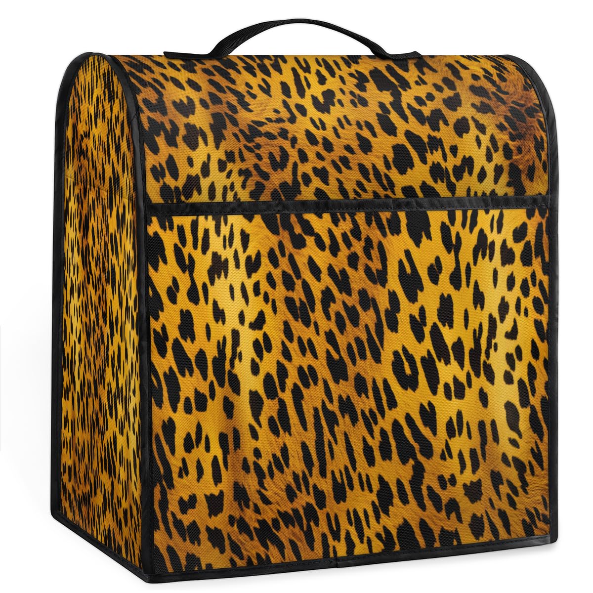 Coffee Maker Cover Leopard Print Pattern Kitchen Appliance Covers Small Appliance Covers Blender Cover Juicer Cover Dust Covers for Kitchen Appliances with Top Handle and Pockets,Washable,B945