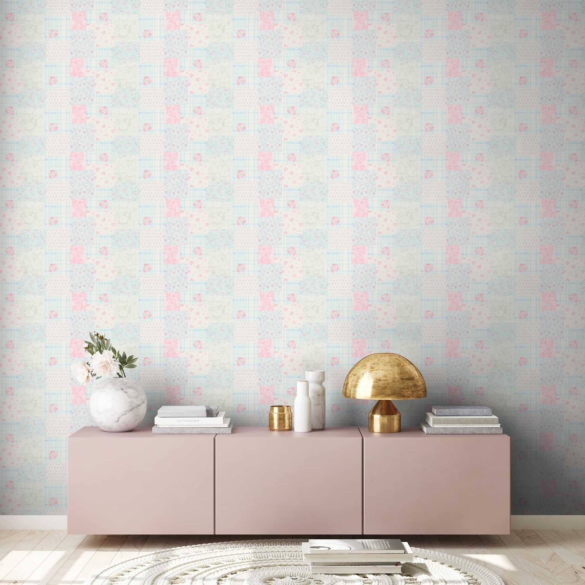 Papier Peint Intissé A.S. Creation – 390661, Floral Bleu, 10.05 X 0.53 M, Lavable