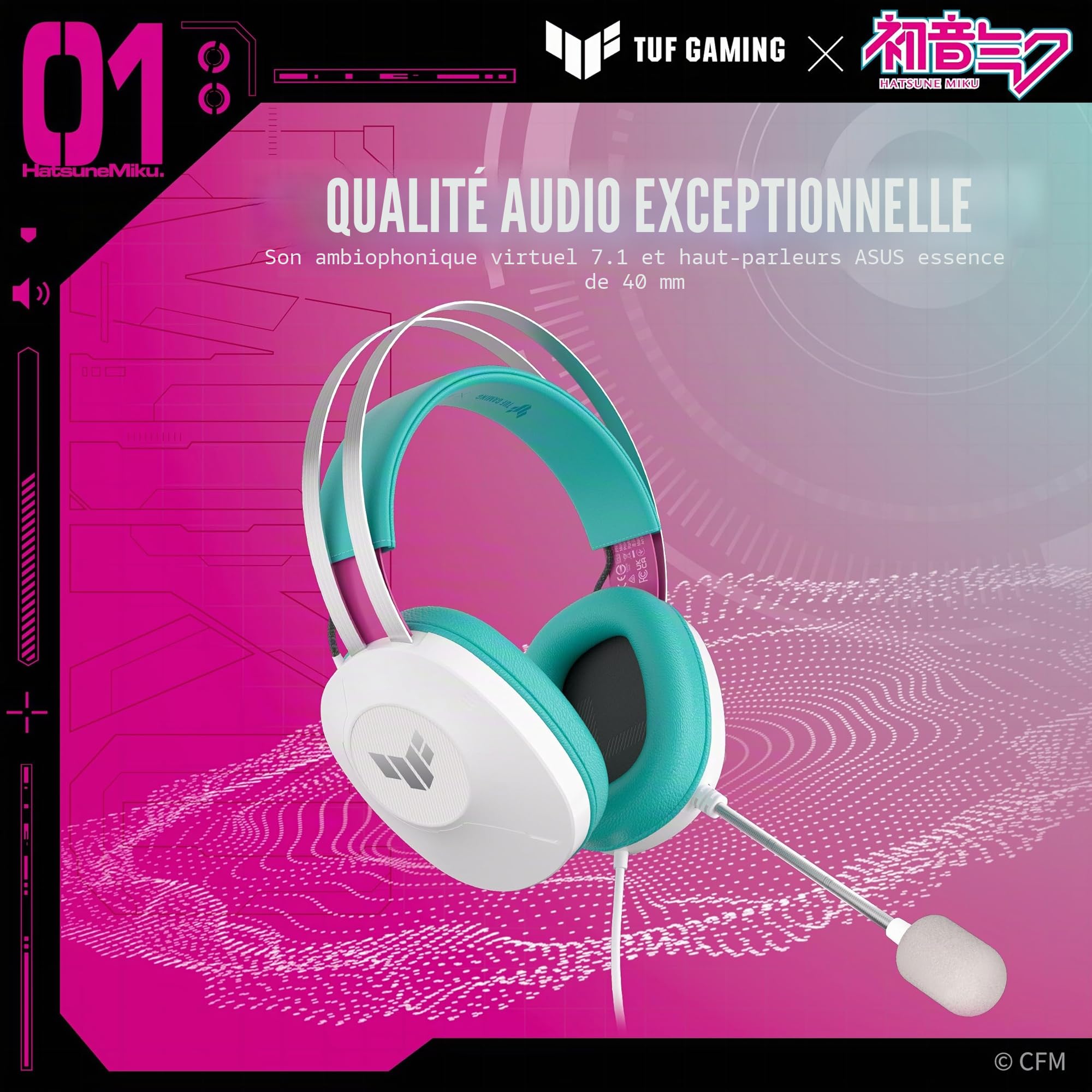 ASUS - Casque Gaming TUF H1 Gen II Hatsune Miku Edition