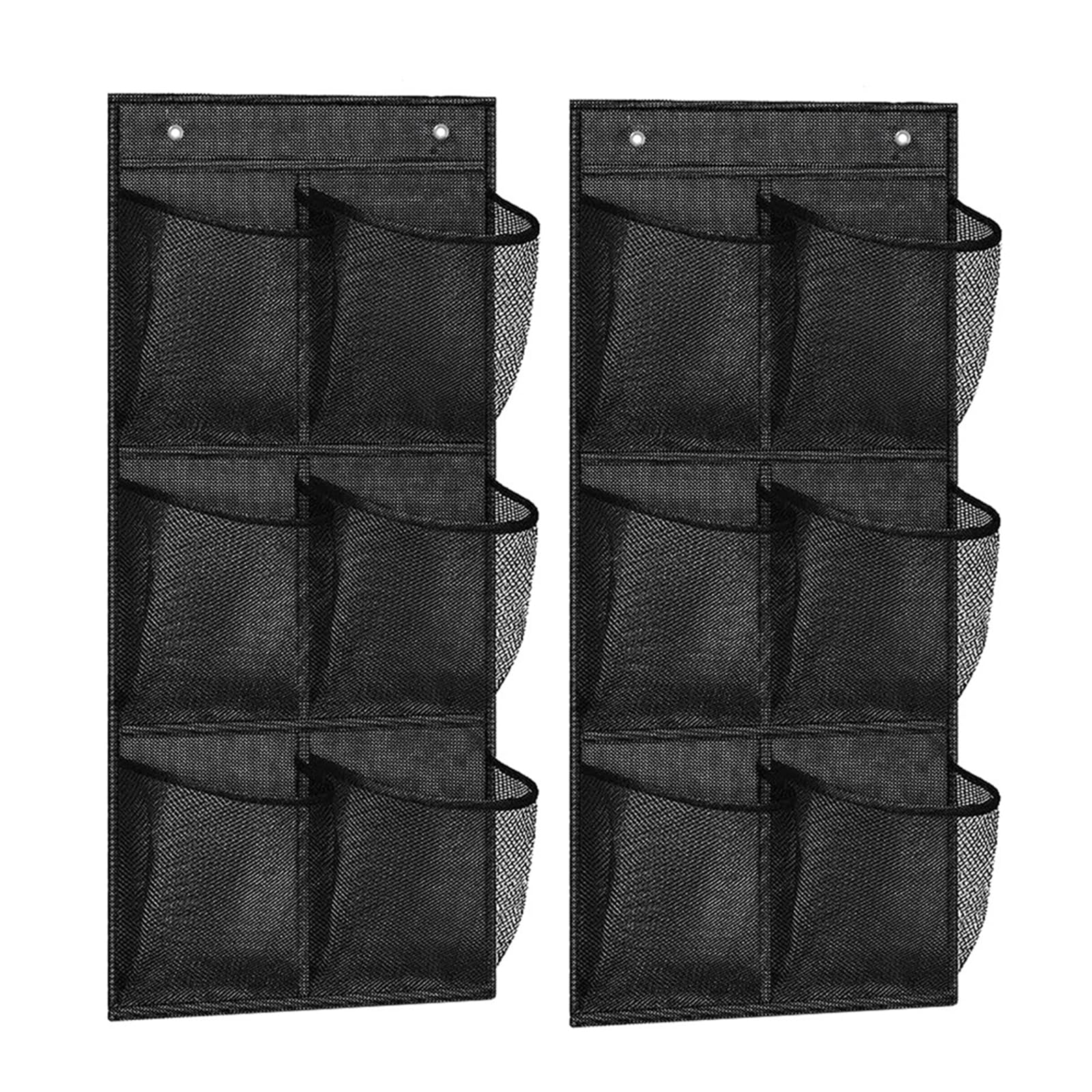 2 Stück Schuhorganizer Hängend, Schuhorganizer, Schuhaufbewahrung Hängend, Tür Organizer, Schuh Organizer, Schuhaufbewahrung für Türen, Schlafzimmer, Wohnzimmer, Küchen (Schwarz)