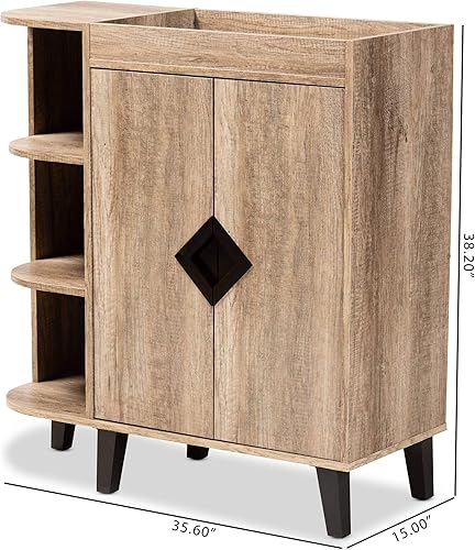 Miniatura 3 de Baxton Studio Zapateros, Marrón/Negro