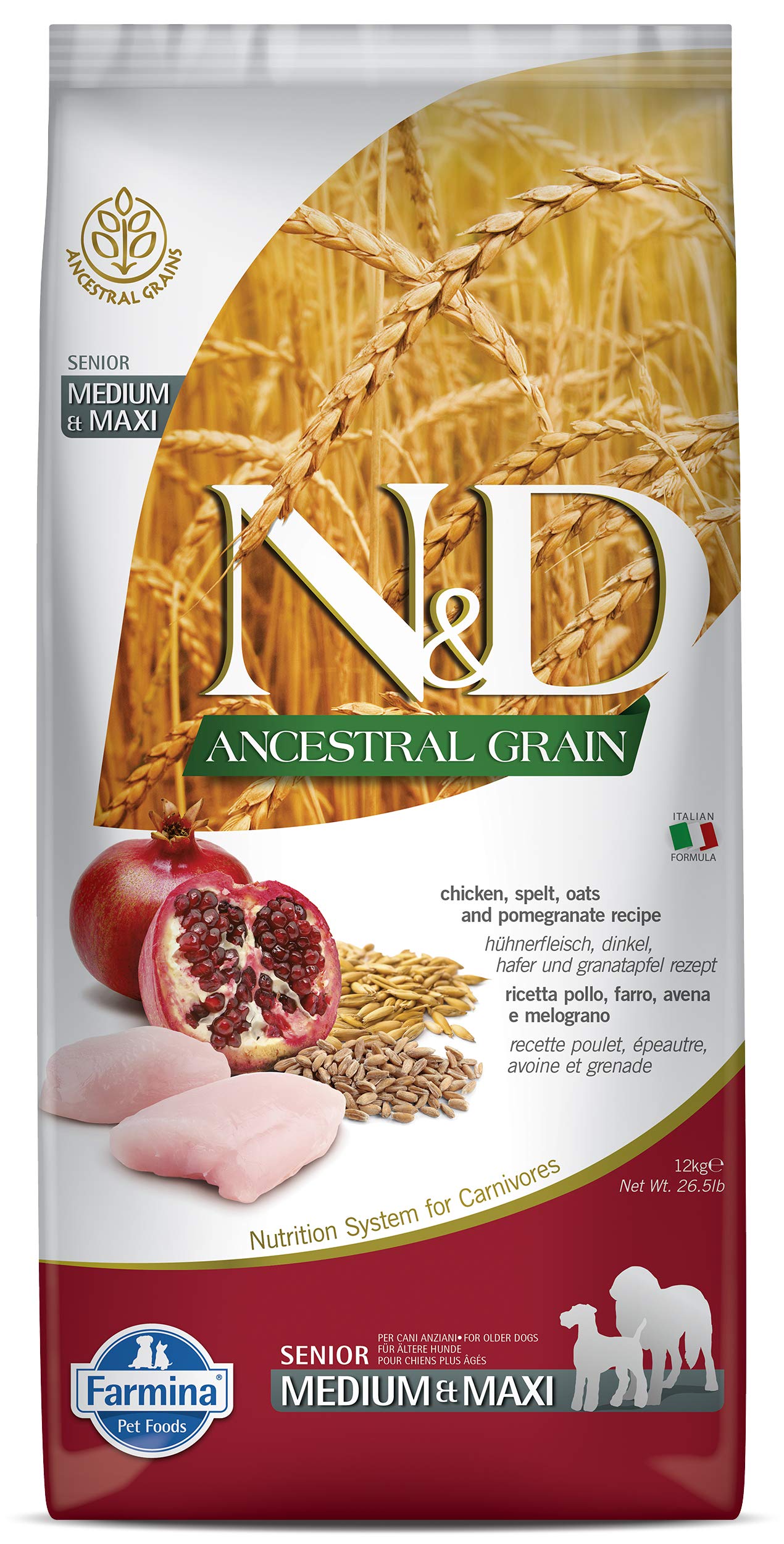 FARMINA ND Dog ANCESTRAL Senior Medium Maxi 12KG
