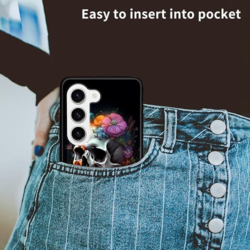 Miniatura 881 de Funda protectora para Samsung Galaxy A13 5G/A04S para Samsung Galaxy A13 5G/A04S, funda de silicona TPU suave con calavera de rosa, diseño elegante