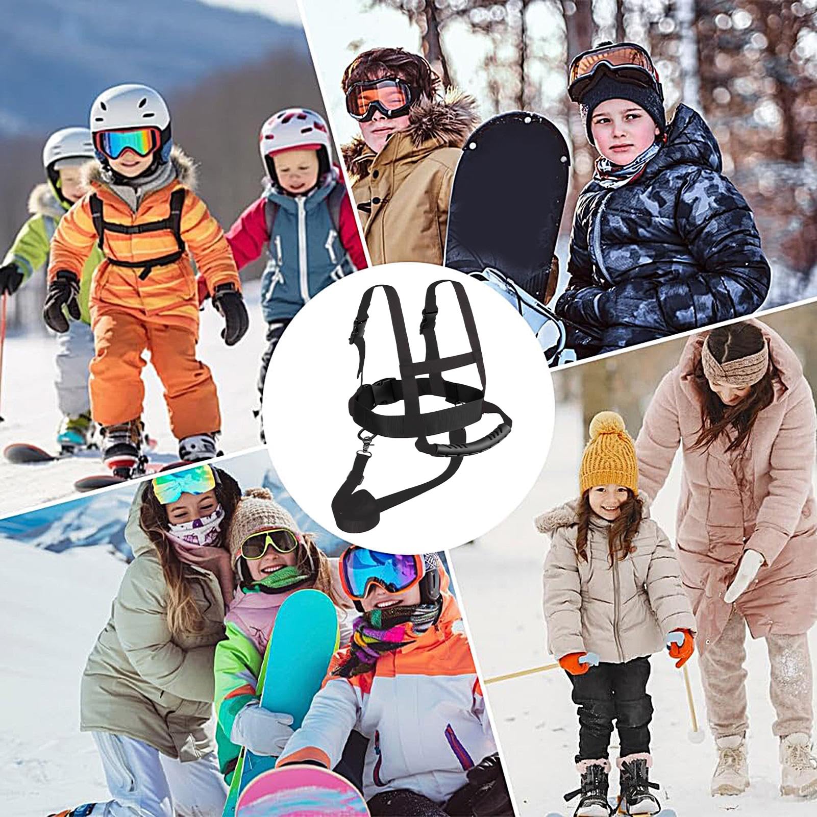 Entrenador De Arnés De Esquí - Arnés De Esquí De 7,8 Pulgadas Para Niños | Mochila Para Entrenador De Snowboard Harnes: Soporte Retráctil Anticaída Para Niños Principiantes Que Aprenden A Esquiar Y Ha