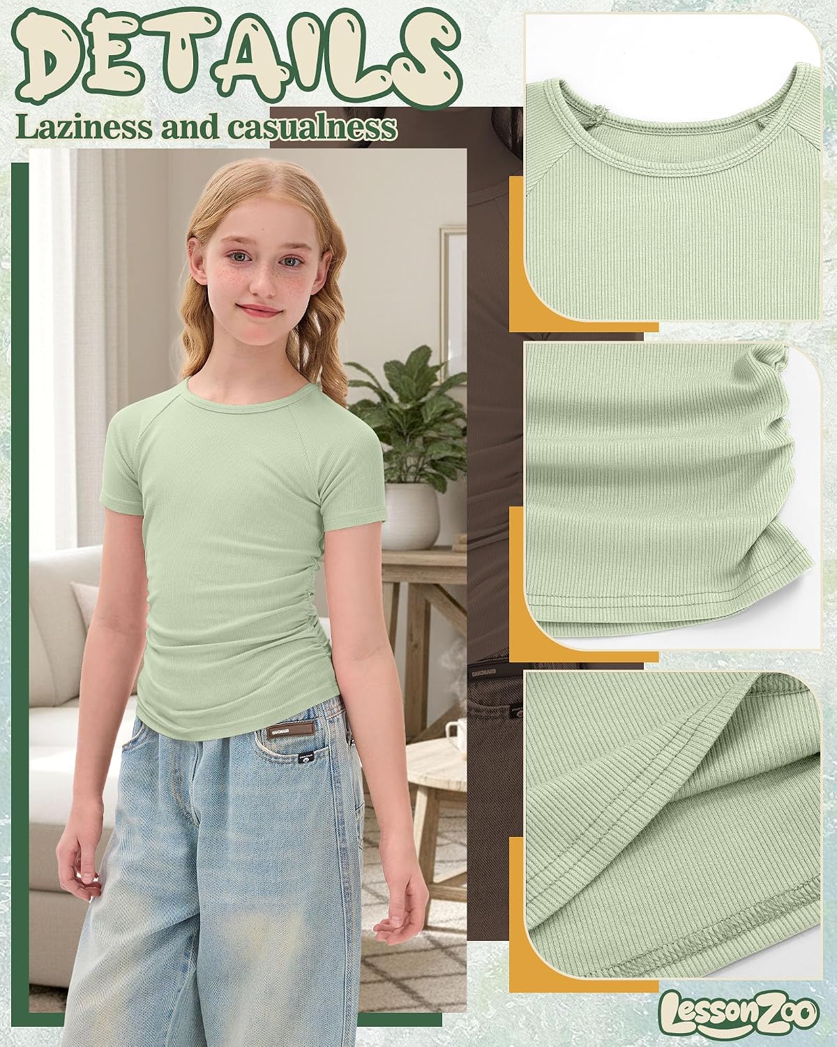 Girls Short Sleeve Shirts Cute Tees