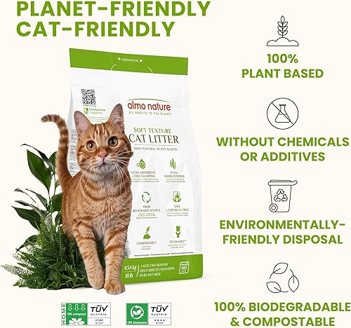 Miniatura 3 de Almo Nature Soft Texture Cat Litter 10 lbs - Plant-Based, Clumping, Biodegradable, Non-Toxic, Compostable, Eco-Friendly, Odor Control, Low Dust