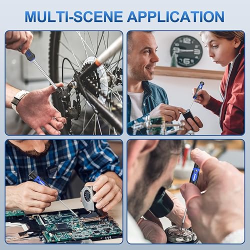 Miniatura 3 de SORAKO - Juego de 40 piezas de destornilladores, juego de destornilladores magnéticos multiusos con estuche, juego de destornilladores magnéticos