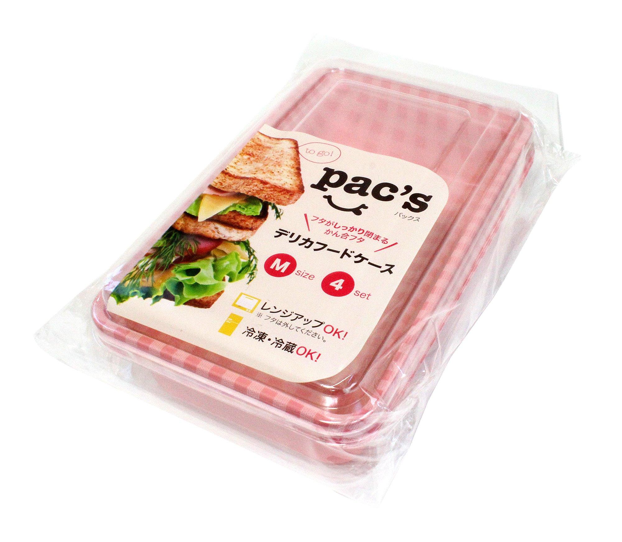 Amazon.co.jp: 江戸川物産 パックス デリカフードケース M クリアー 約