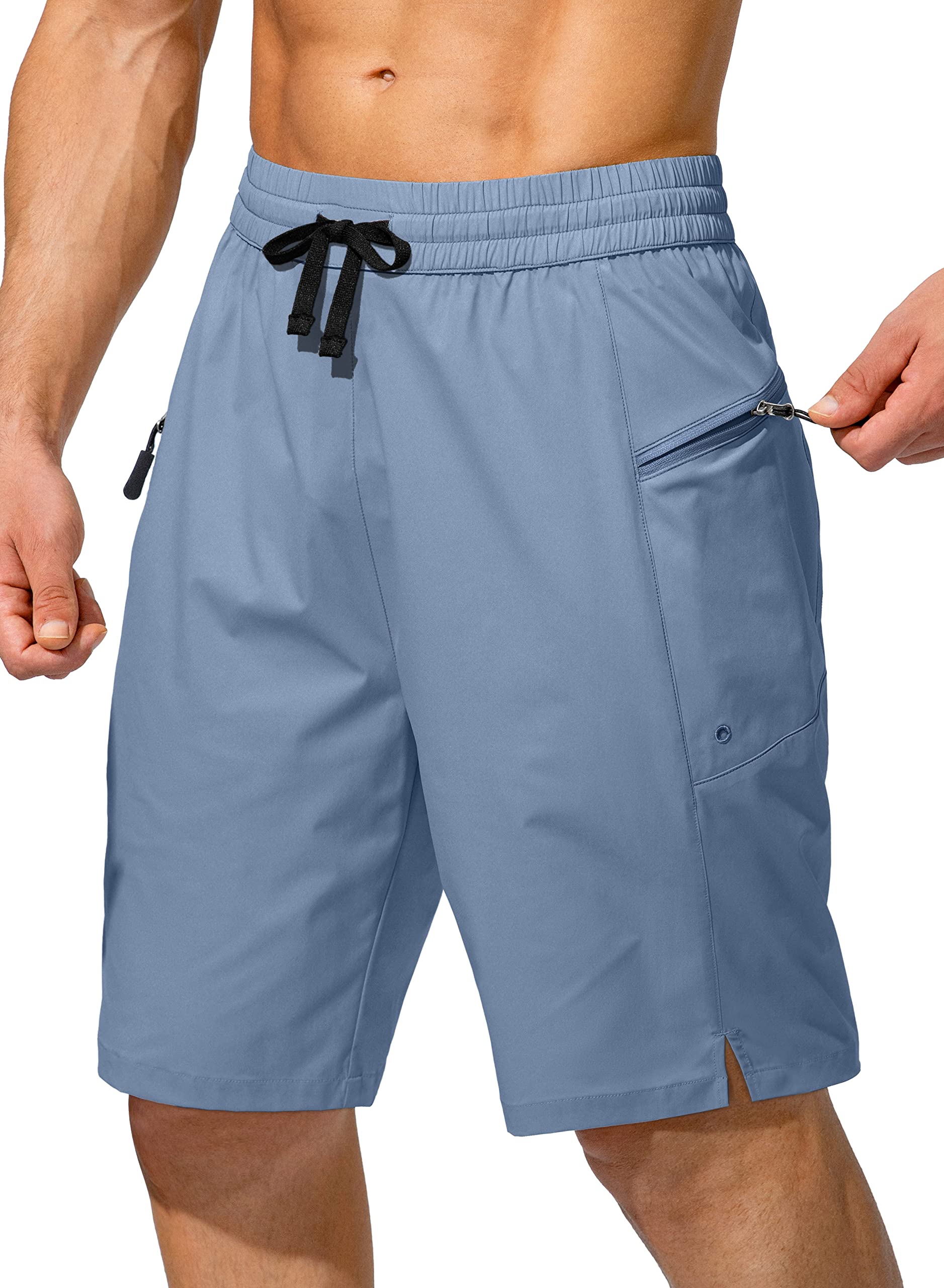Men's Swim Trunks Quick Dry Board Shorts with Zipper Pockets Beach Shorts Bathing Suits for Men - No Mesh Liner