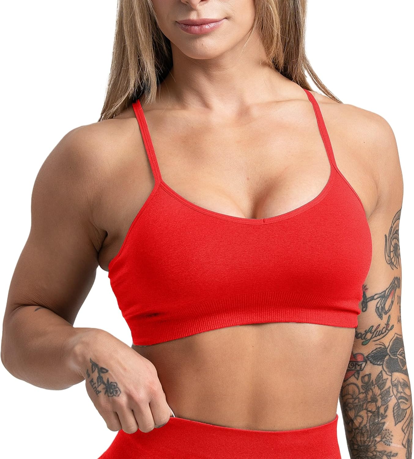 Gymreapers Seamless Sports Bra for Women - Wireless Compression Padded Supportive Bras for Gym, Yoga, & Fitness