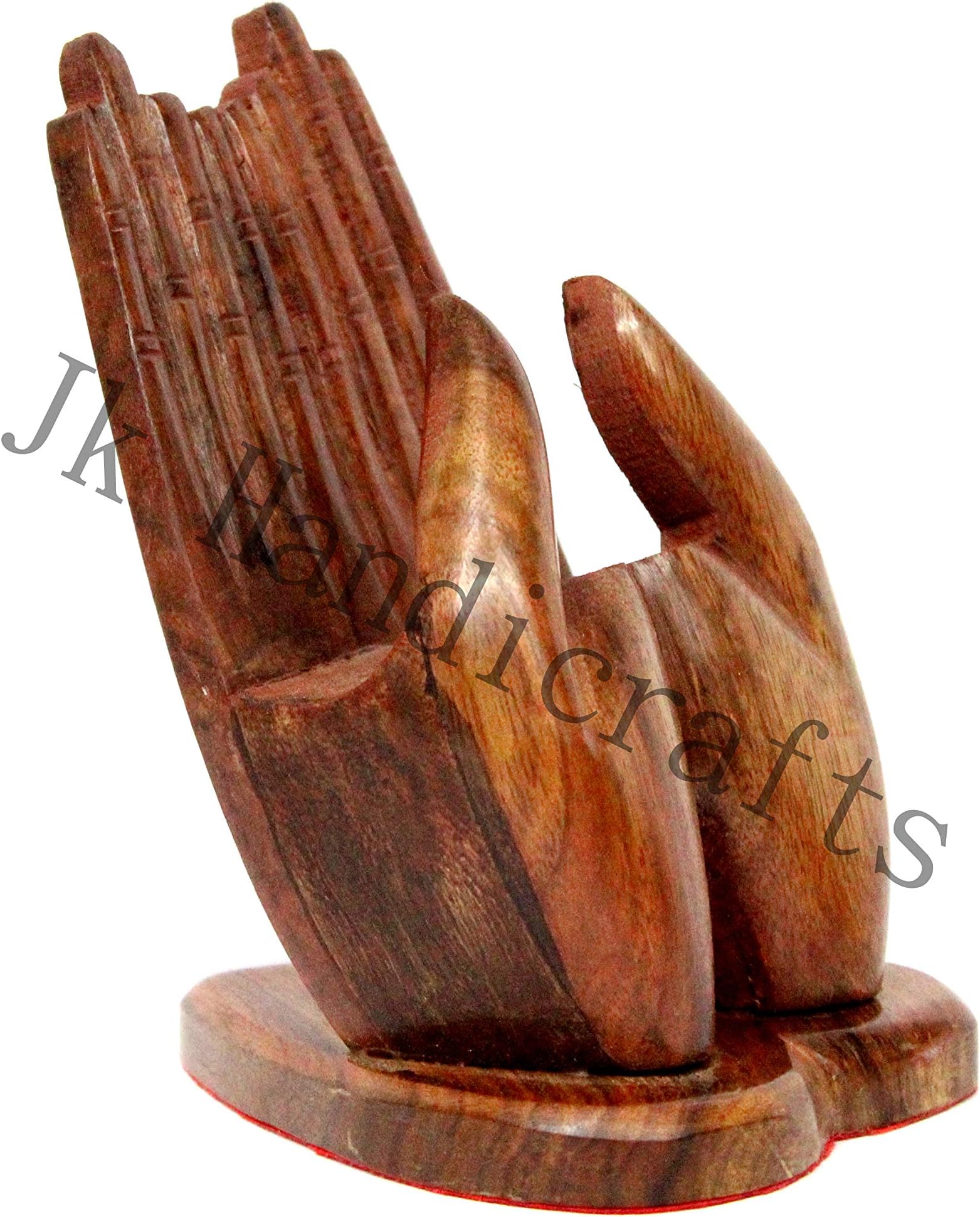 Jk Handicrafts Wooden Mobile Phone Holder for Desk and Table - Sheesham Wood Mobile Stand - Can Hold Any Size Mobile