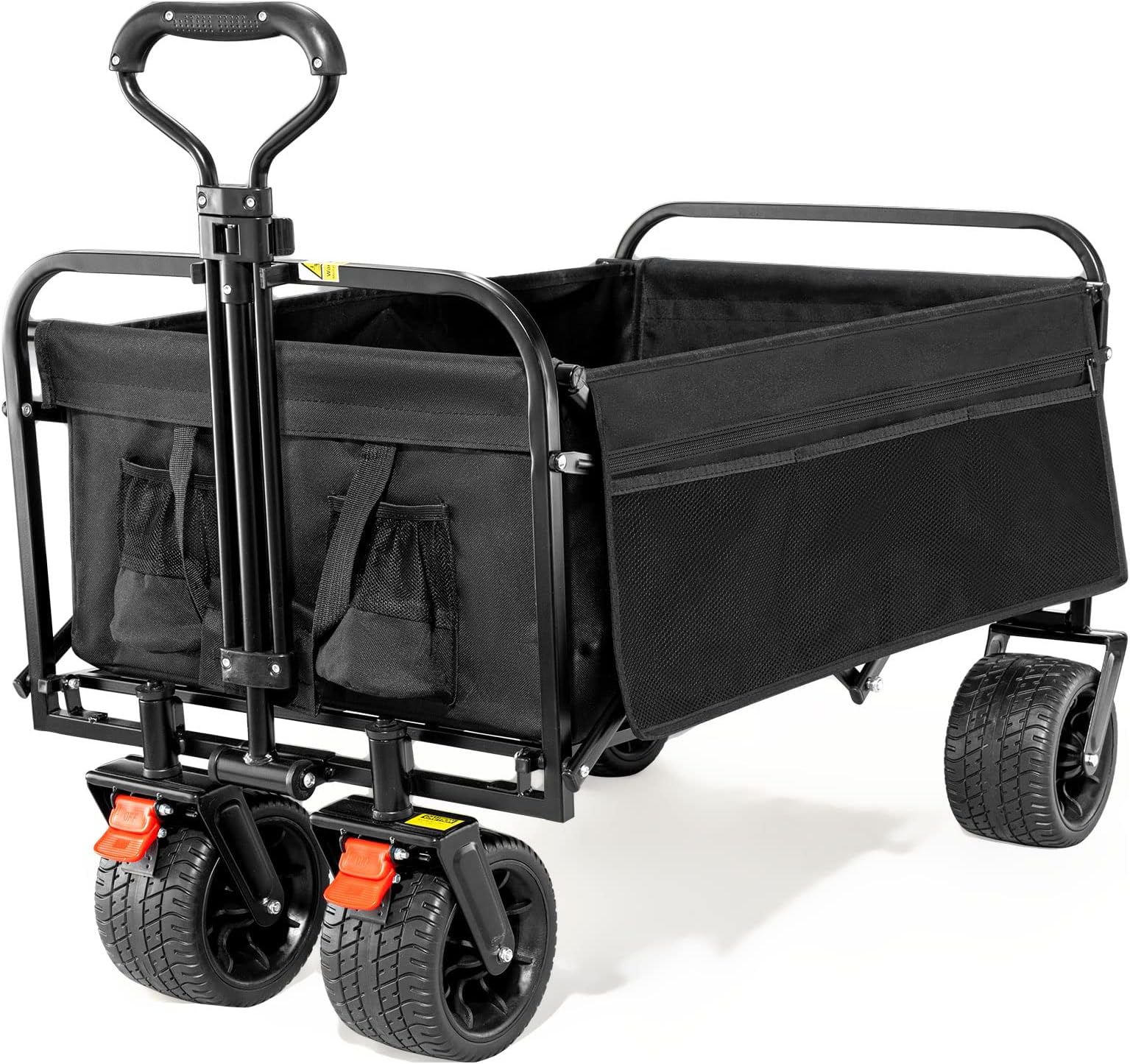 Rhyas Heavy Duty Garden Trolley Cart Wheelbarrow Quad Trailer X Large