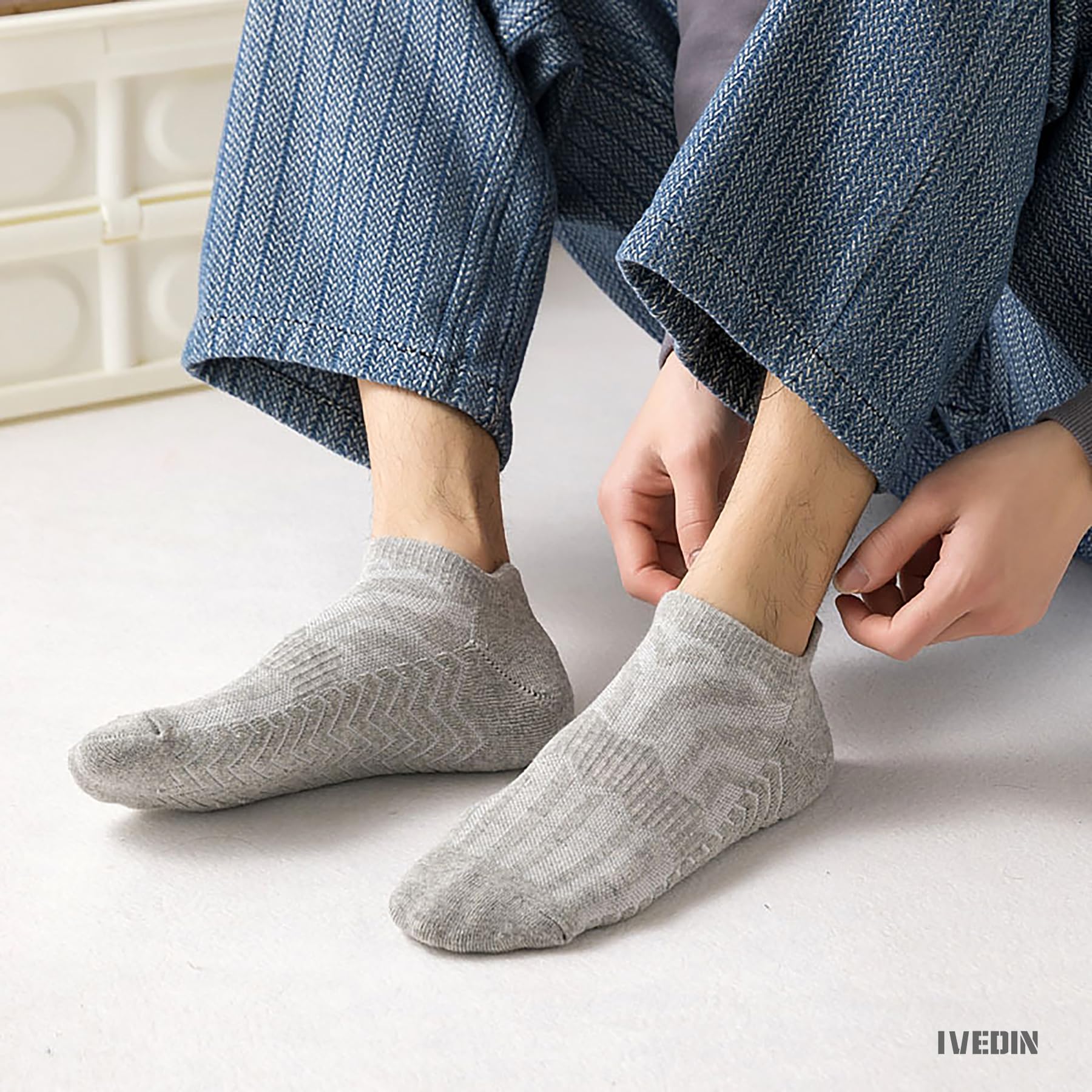 Pack de Calcetines Deportivos Tobilleros de Moda | Unisex, Algodón Grueso Medio y Transpirable con Sistema de Ventilación y Amortiguación | Talla Única 36-43 EU
