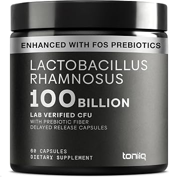 Toniiq Lactobacillus Rhamnosus High Strength 100B CFU with Prebiotic FOS
