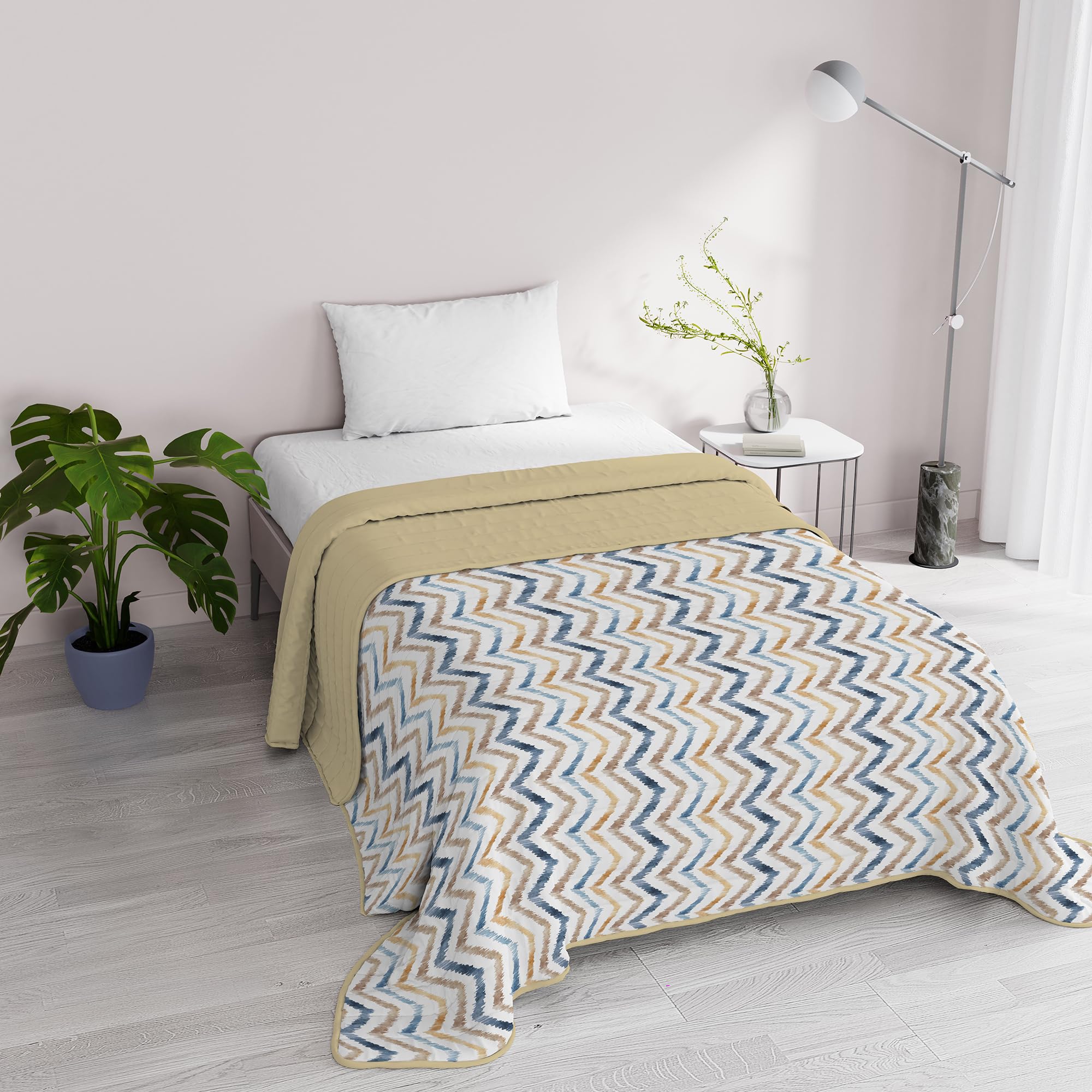 Italian Bed Linen Fantasy Microfibre Summer Quilt 1 and a Half Seater Hippie