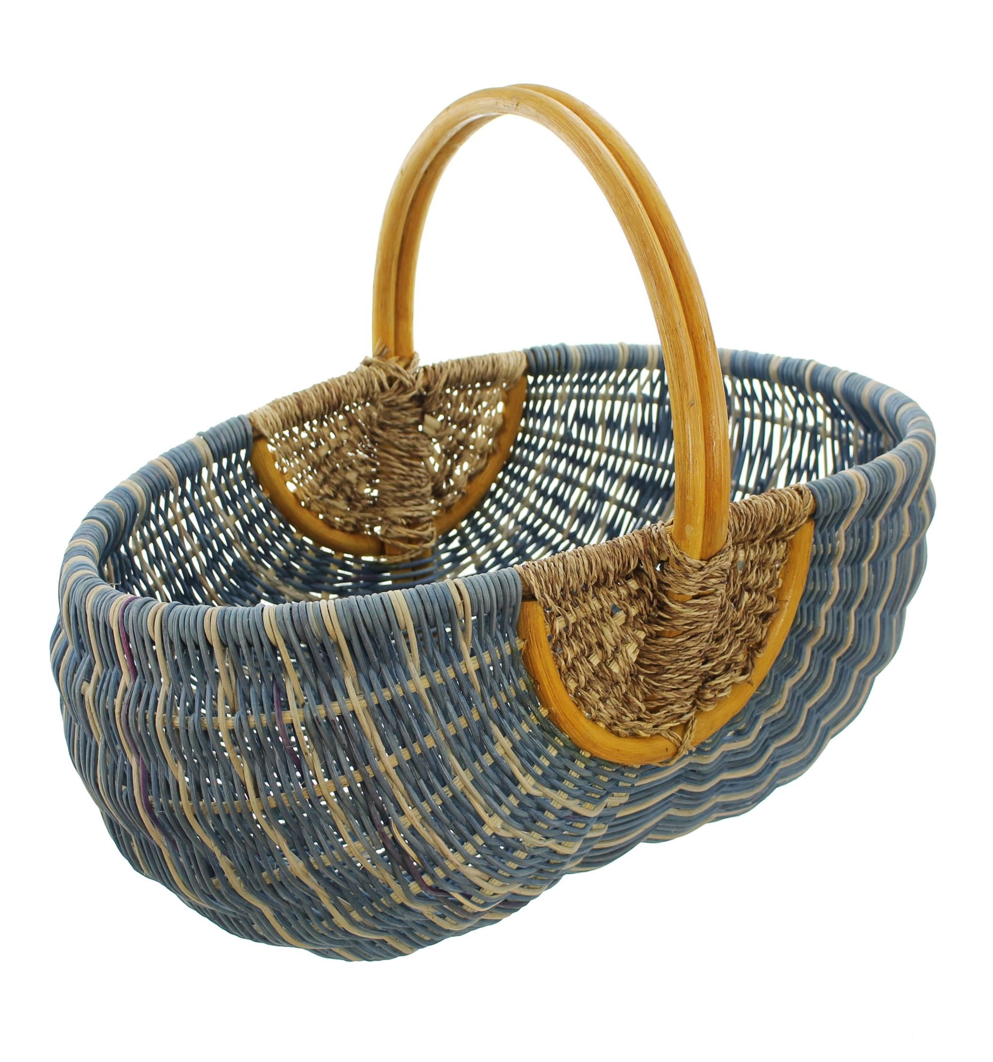 Panier à Repasser En Osier Naturel - Tressé Main - 35x25x15 Cm - Style Campagne Et Pratique
