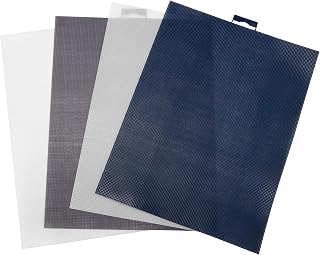 4pcs Plastic Mesh Canvas Sheets,11x8.2 inch,14 CT Clear Plastic Mesh Canvas Sheets for Embroidery & Knit Crochet Projects, DIY Handicraft, Make Dividers