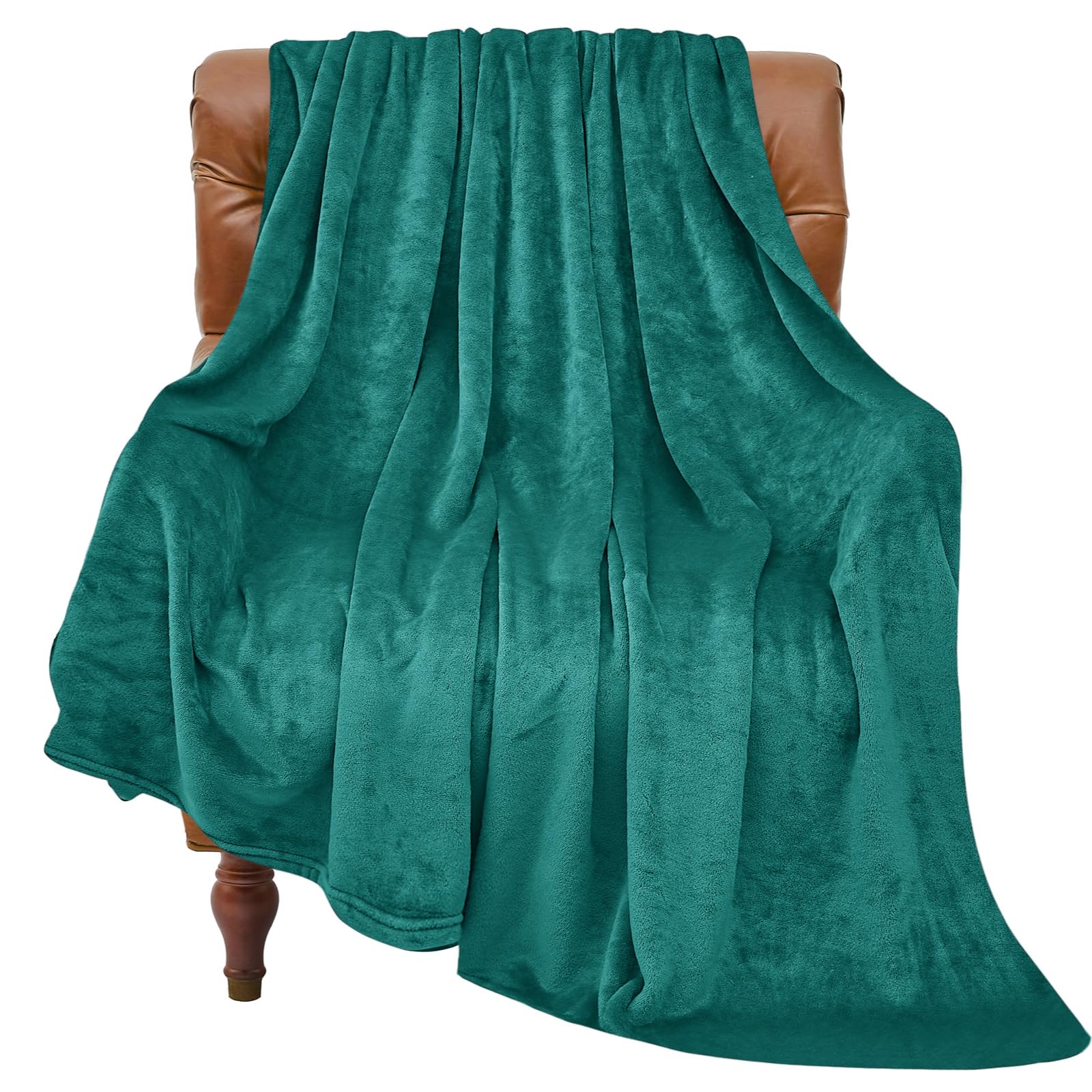 BEDELITE Fleece Blanket Soft Plush Twin Size Blanket Emerald Green 60"x80" | Ultra Soft Fleece, Plush Microfiber, Lightweight Warmth, All Season Comfort, Fade Resistant, Machine Washable, Couch Sofa Bed