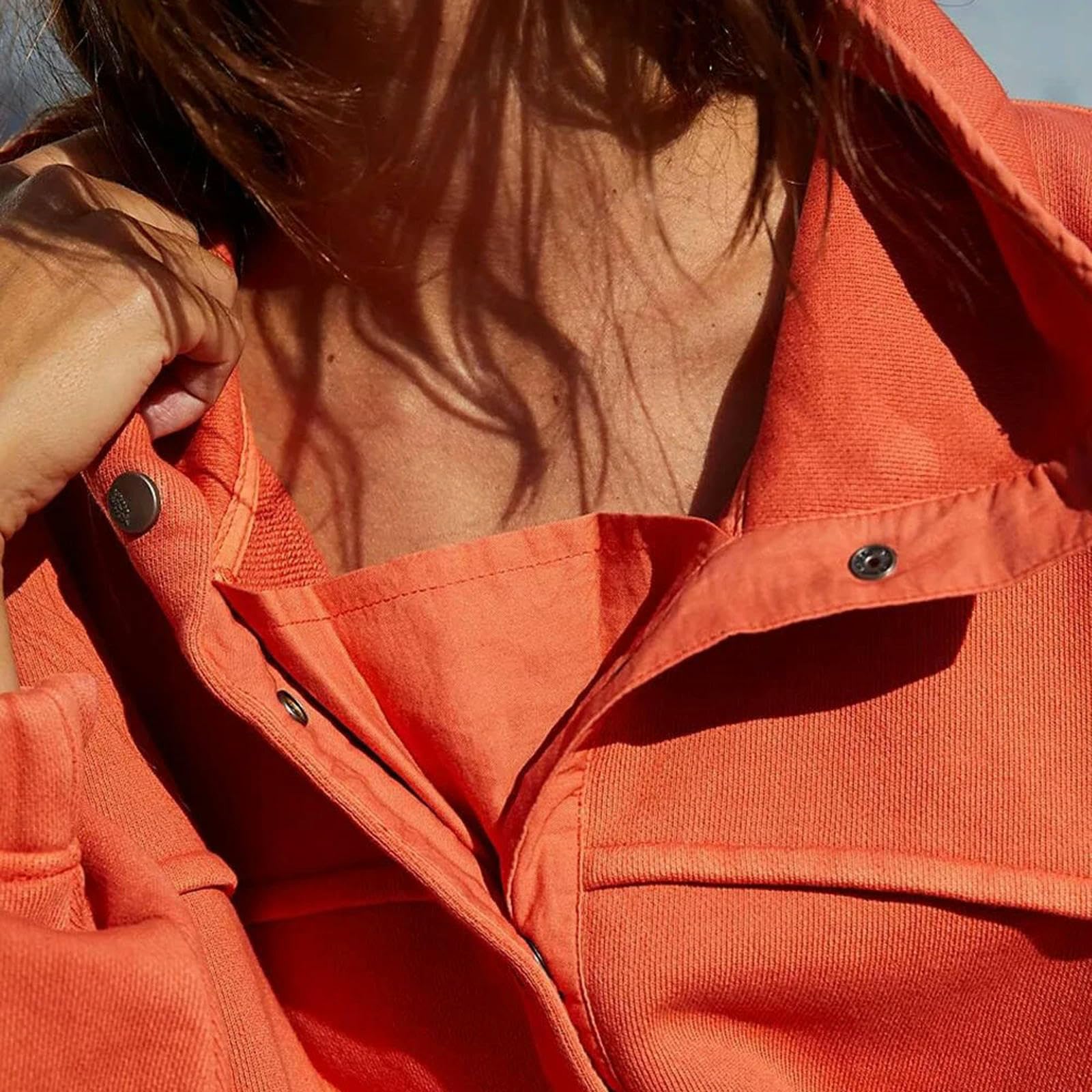 Sudaderas holgadas para Mujer, suéteres de Gran tamaño de Invierno, Tops de Cuello Alto con Cierres a presión, Sudaderas de Manga Larga, Gris, S