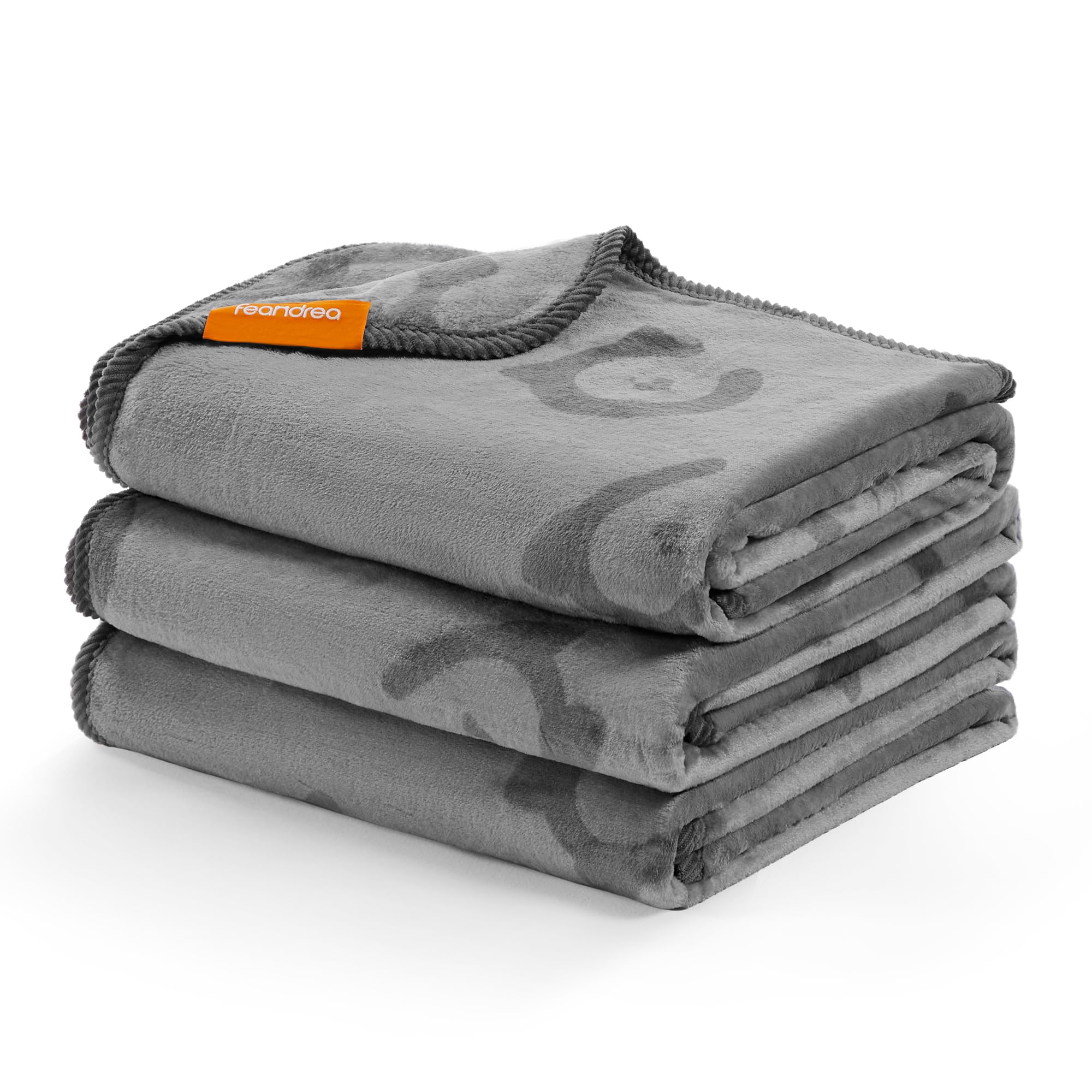 Feandrea Mantas para Mascotas, Juego de 3, Mantas Lavables para Perros, XL, 152 x 127 cm, para Perros Medianos y Grandes, Manta de Franela para Sofá de Perro, Gris Pizarra PPB015G01