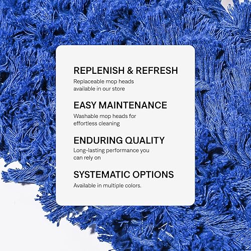 Miniatura 3 de Cabezal de repuesto para trapeador de polvo comercial, 24 x 5 pulgadas, cabezal de trapeador reutilizable de nailon de algodón, repuesto de fregona