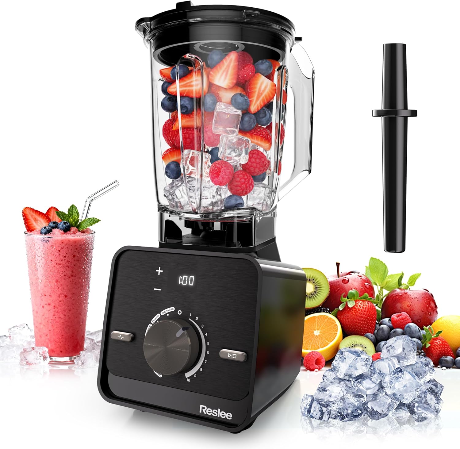 professional blender for smoothies,personal blender with 56oz tritan bpa free,6-in-1 preset programs & 10-speed mode countertop blenders,licuadora for baby food/fitness/cooking/families
